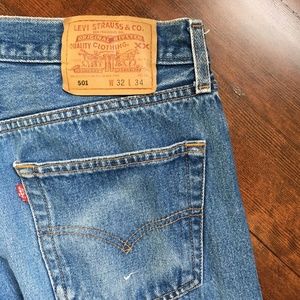 vintage worn Levi's 501 denim
